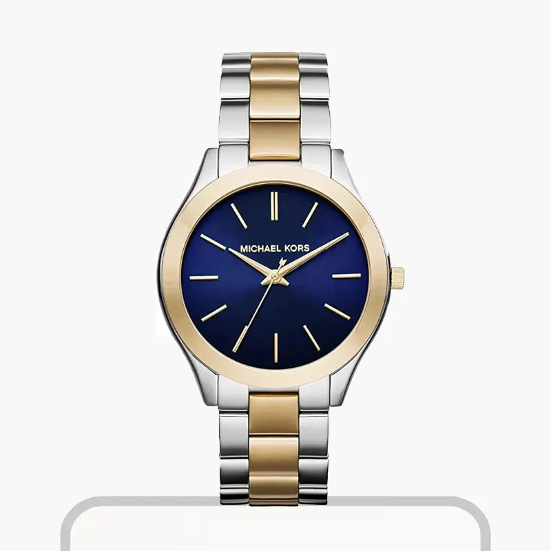 Michael Kors Slim Runway Blue Dial Two-tone Ladies Watch- MK3479